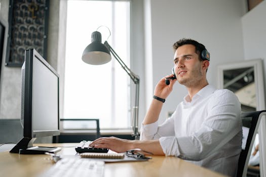 consultant working with clients